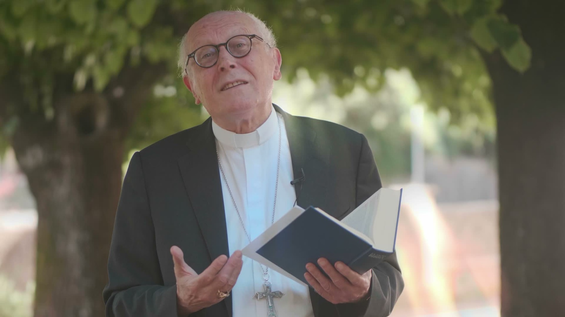 Il vescovo di Anagni-Alatri, mons. Ambrogio Spreafico, nell'episodio che apre la serie