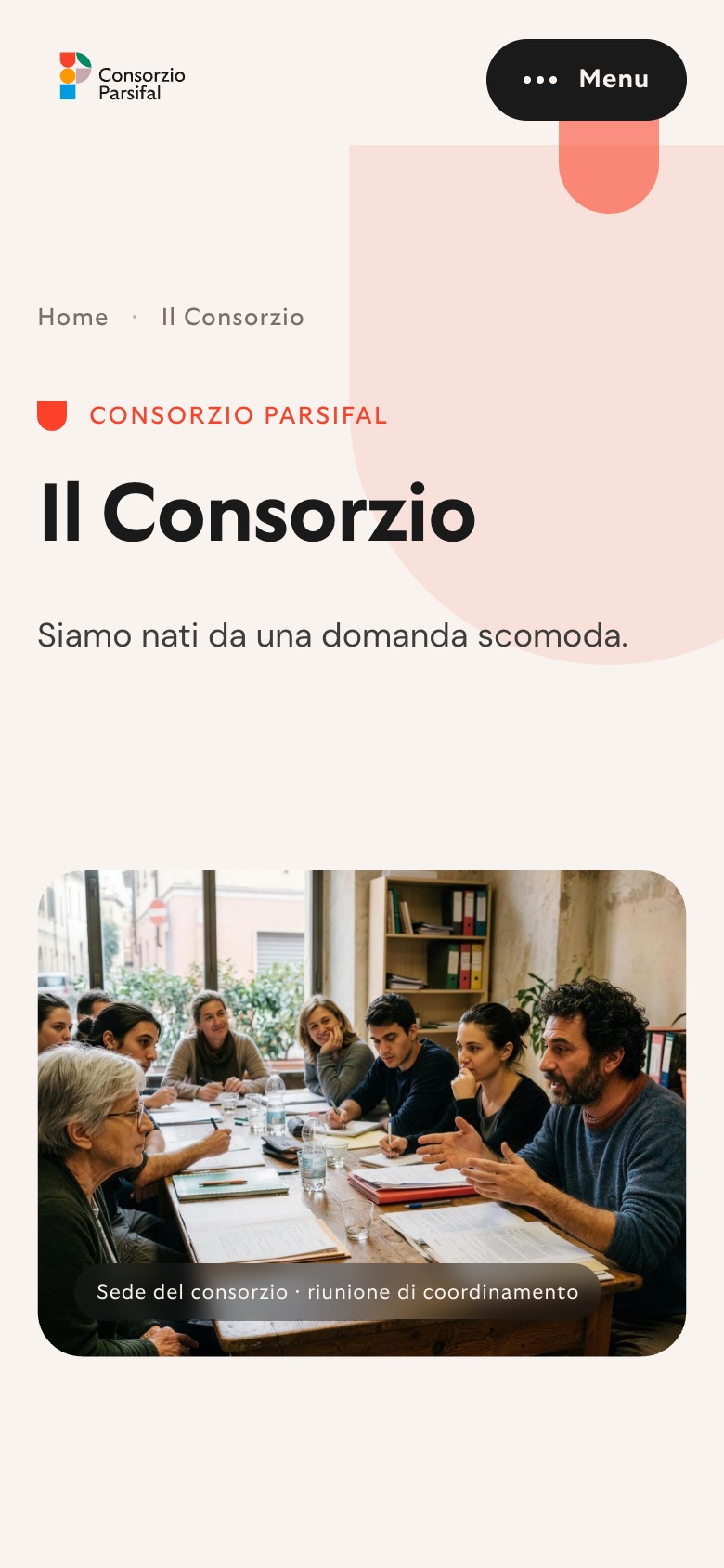 La stessa pagina, da telefono